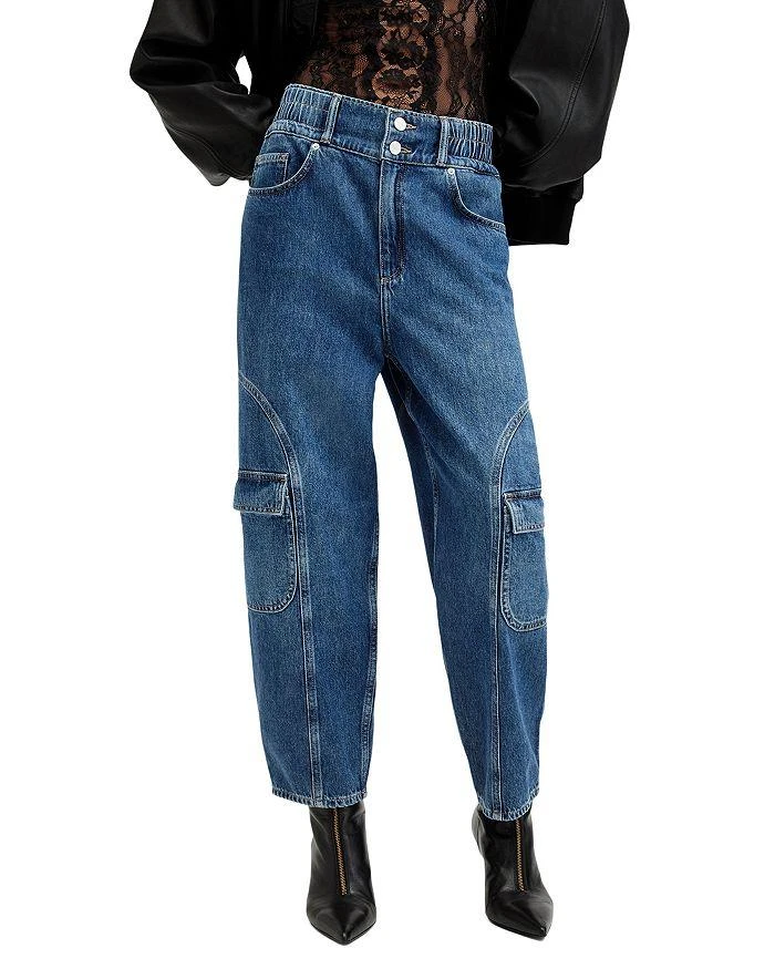 ALL SAINTS Hailey Mae Tapered Jeans in Mid Indigo 1