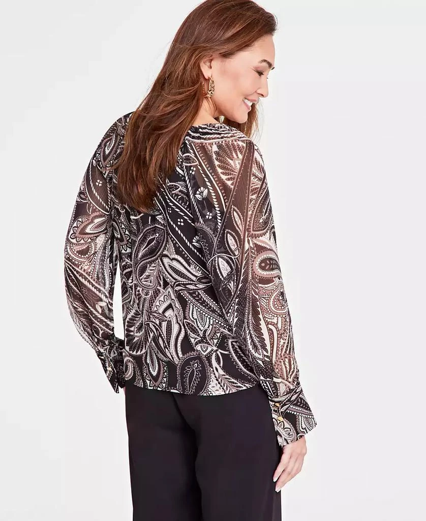 INC International Women's Paisley-Print V-Neck Blouse, Created for Macy's 2