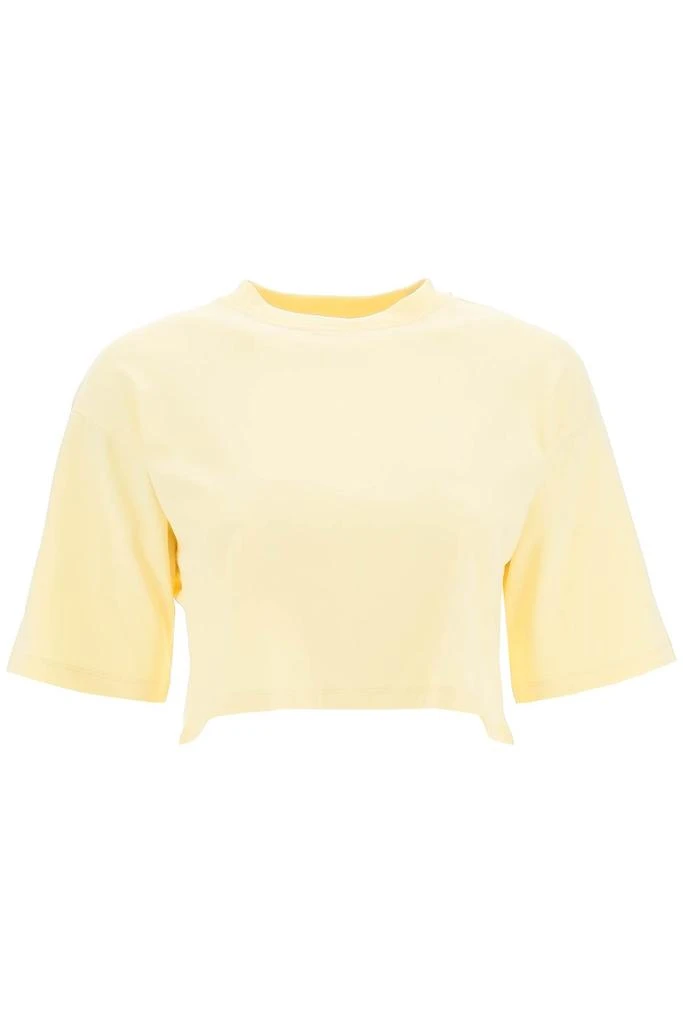 Loulou Studio Loulou studio 'gupo' mercerized cotton cropped t shirt 1