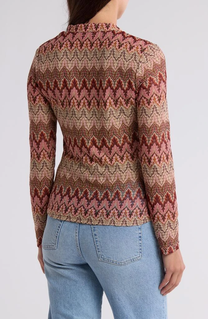 DR2 by Daniel Rainn Flame Stitch Long Sleeve Button-Up Top 2