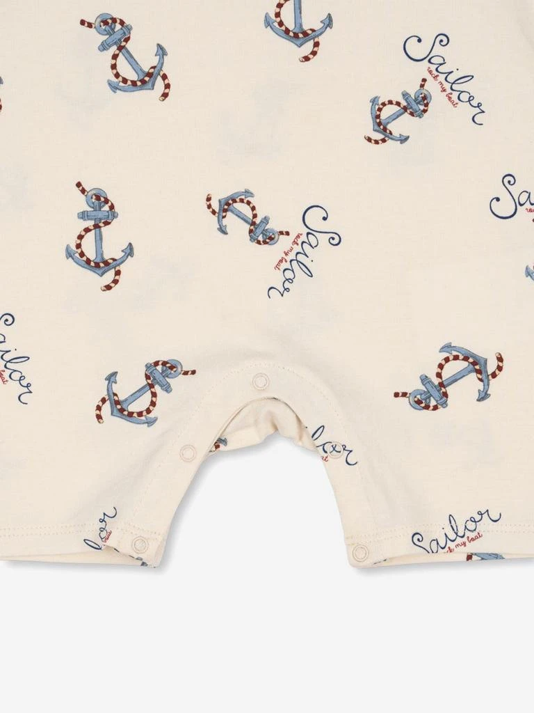 Konges Slojd Baby Boys Rock My Boat Romper in Ivory 4