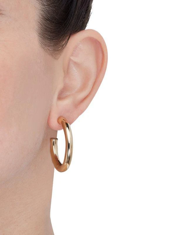 Saks Fifth Avenue 14K Yellow Gold Tube Hoop Earrings 5