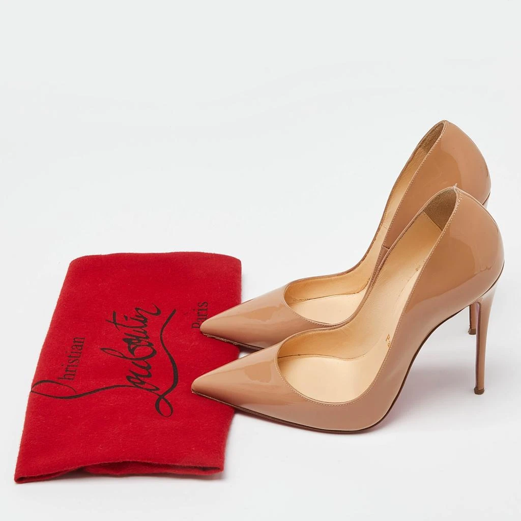 Christian Louboutin Christian Louboutin Beige Patent Leather Pigalle Pointed Toe Pumps Size 36 9