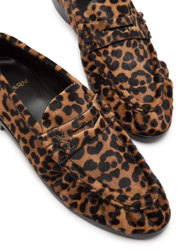 Yves Saint Laurent Le Loafer 15 leopard-print calf hair loafers 3