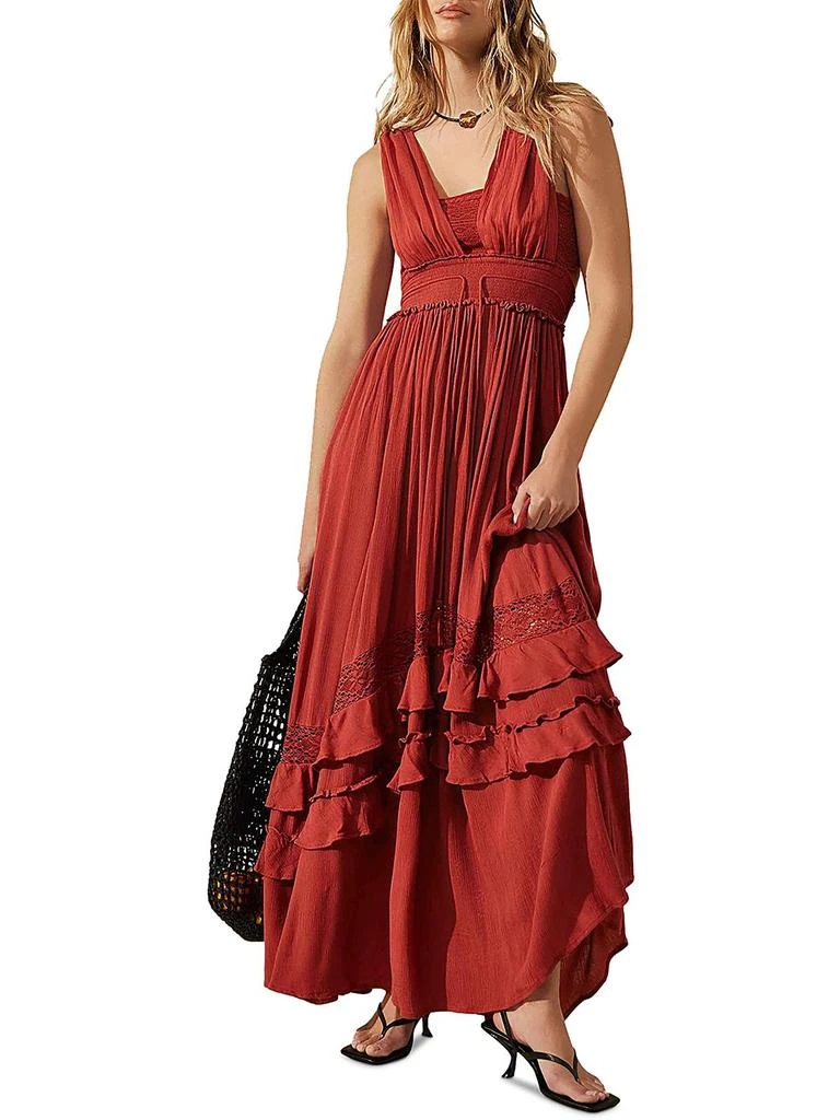 knee length dresses for ladies Sunset Senorita Tiered Layered Maxi Dress