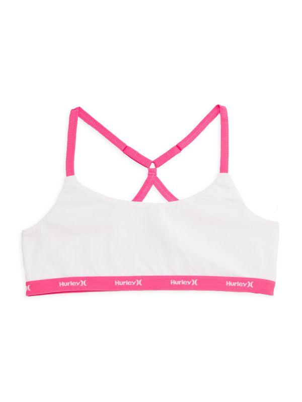 Hurley Little Girl's 2-Pack Logo Band Sports Bra