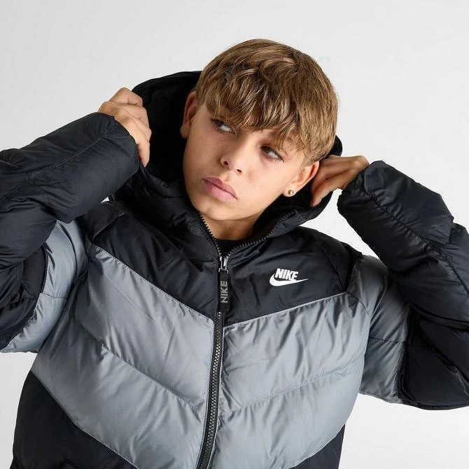 NIKE Kids' Nike Sportswear Synthetic Fill Hooded Puffer Jacket 5