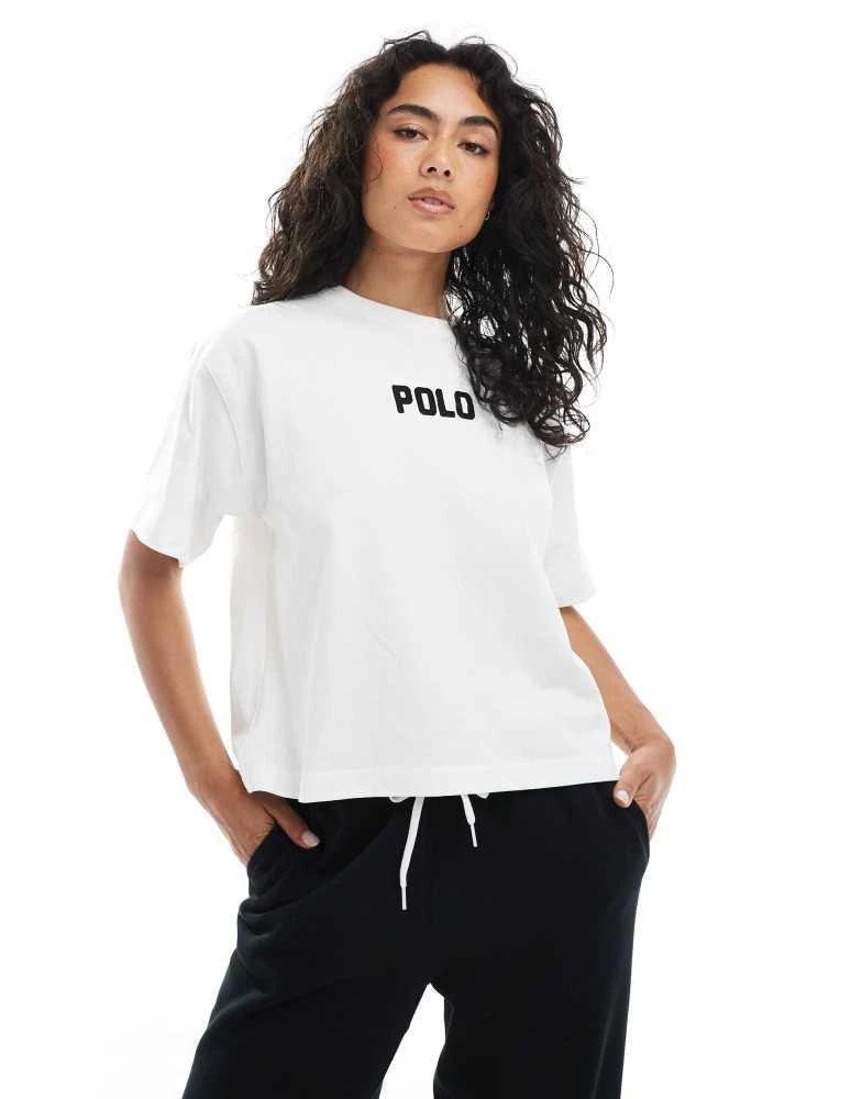 Ralph Lauren Polo Ralph Lauren boxy fit logo t-shirt in white and black 1