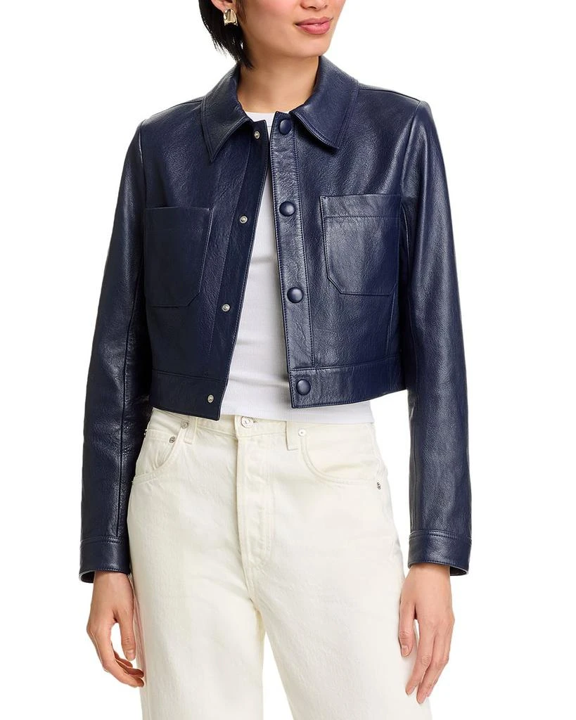 FRAME The Small Leather Slim Fit Jacket 1