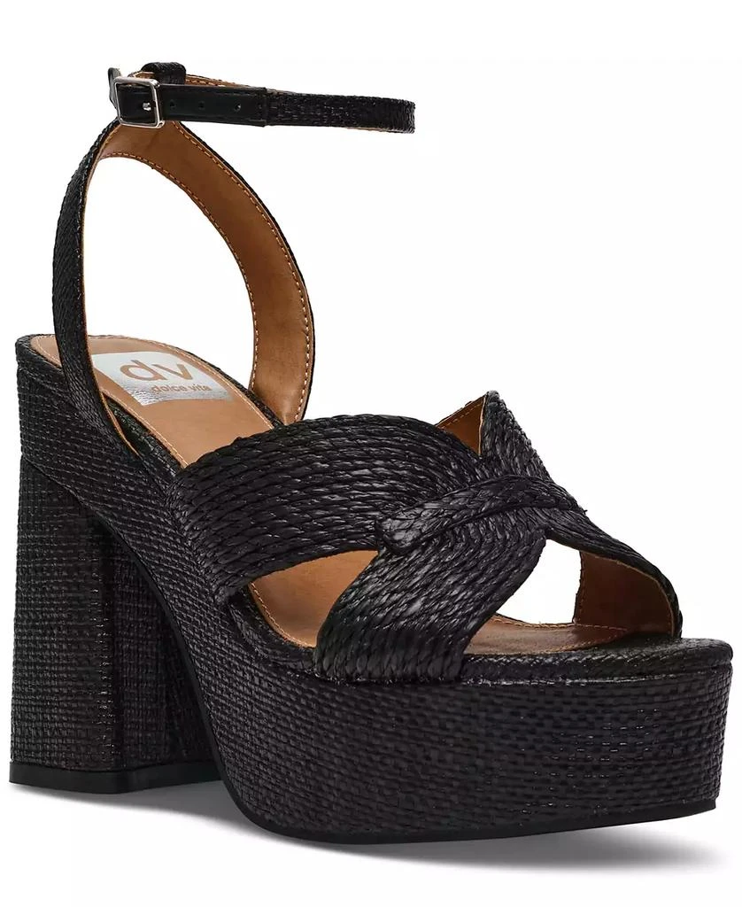 DV Dolce Vita Waylan Raffia Platform Dress Sandals 1