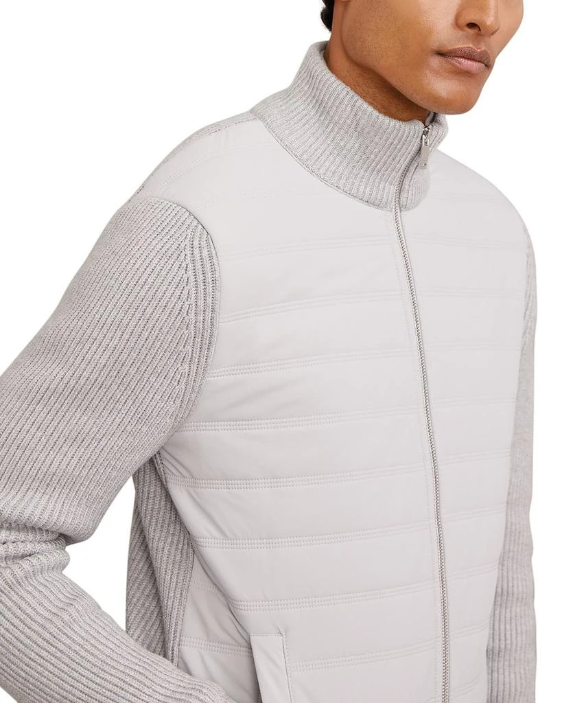 REISS Townsend Long Sleeved Zip Through Funnel Quilted Jacket 6