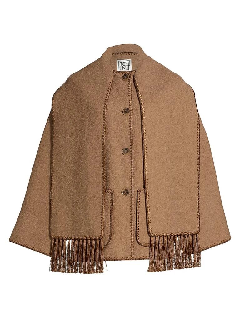 Totême Embroidered Wool-Blend Scarf Jacket 1