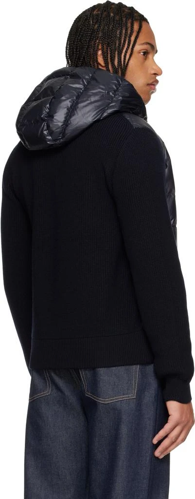 Moncler Navy Padded Wool Zip-Up Down Jacket 3