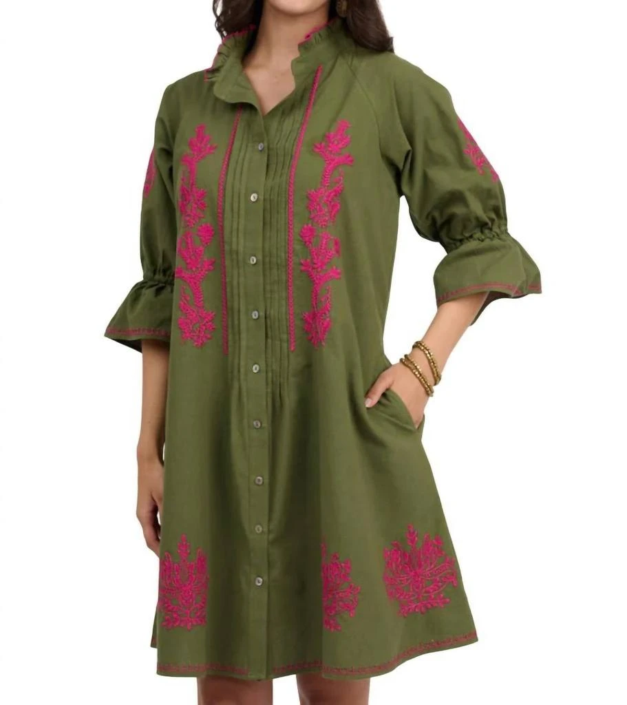 Ivy Jane Ivy Jane - Uncle Frank Embroidered Fit & Flair Dress 1