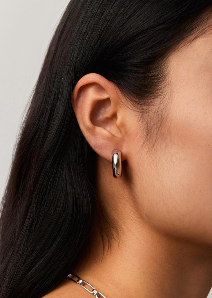 Missoma Chubby Medium sterling silver hoop earrings