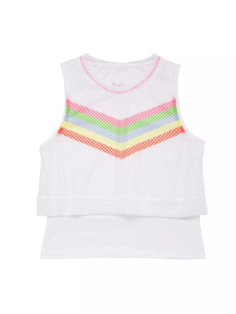 Lucky in Love Little Girl's & Girl's Palm Island Coco Chevron Tank Top 1