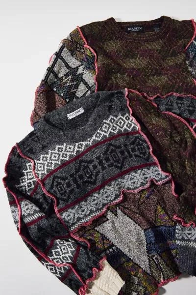 Urban Renewal ReMADE By UO Pop Stitch Pieced Sweater 2