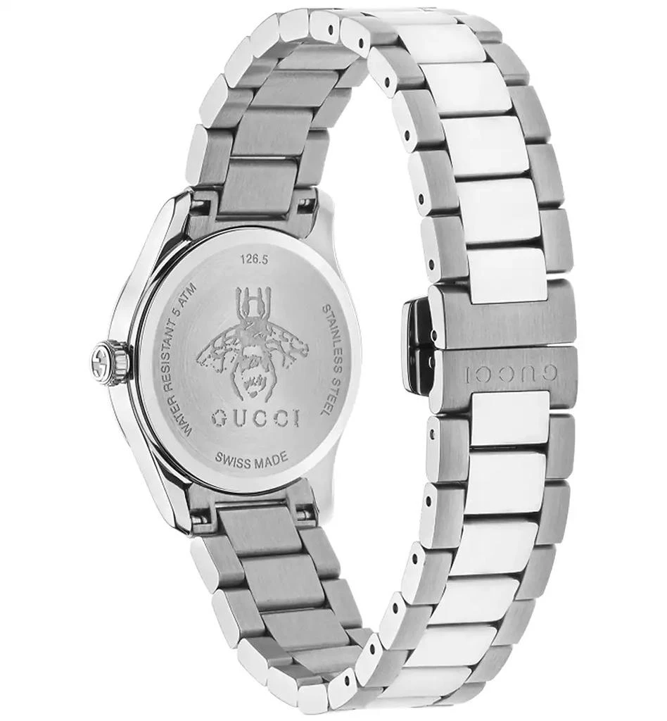 Gucci Women's Swiss G-Timeless Iconic Diamond (1/20 ct. t.w.) Stainless Steel Bracelet Watch 27mm 3