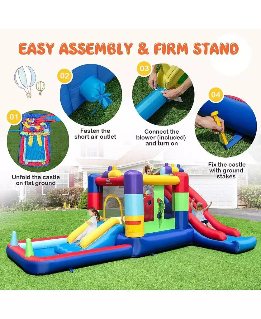 Mecale Inflatable Bounce House with 680W Blower and Ball Pit 3