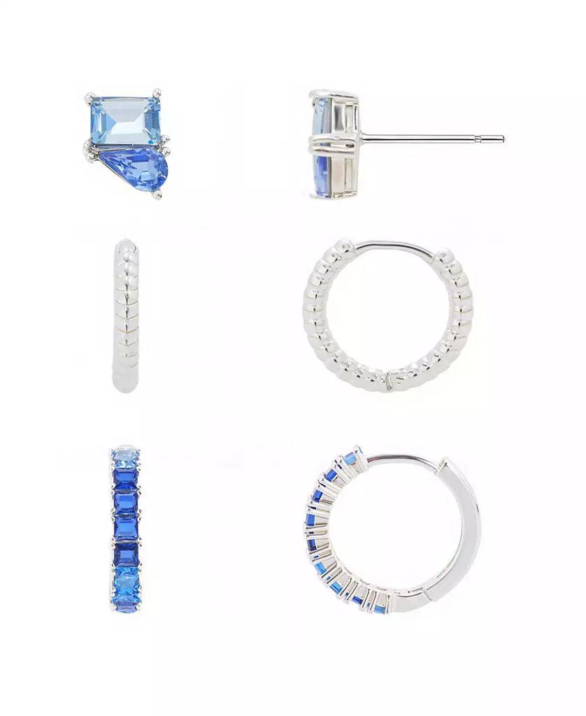 Unwritten Cubic Zirconia And Crystal Earring Trio Set
