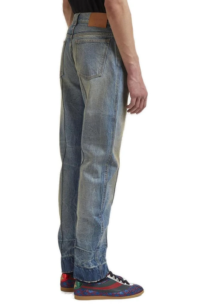 Gucci Gucci Logo Patch Distressed Stone Washed Jeans 3
