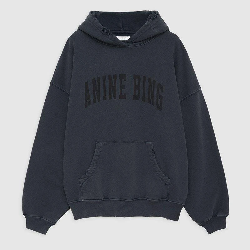 ANINE BING Harvey Sweatshirt Dark Washed Black 2