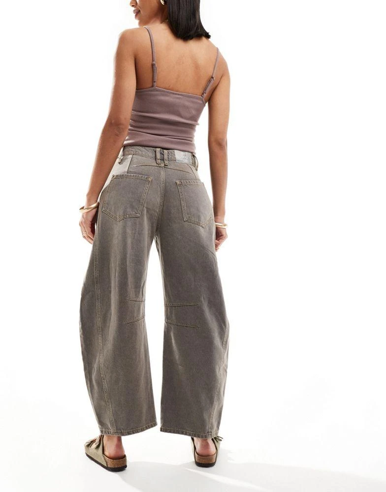 Free People Free People barrel leg balloon jeans in vintage grey 3