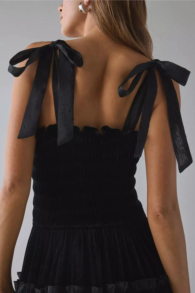 En Saison En Saison KcKenna Smocked Tie-Strap Midi Dress 1