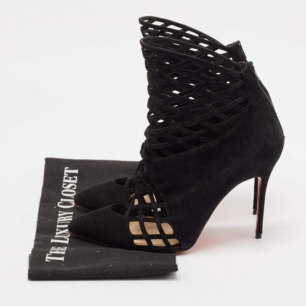 Christian Louboutin Christian Louboutin Black Suede Mrs Bouglione Ankle Length Boots Size 37 9