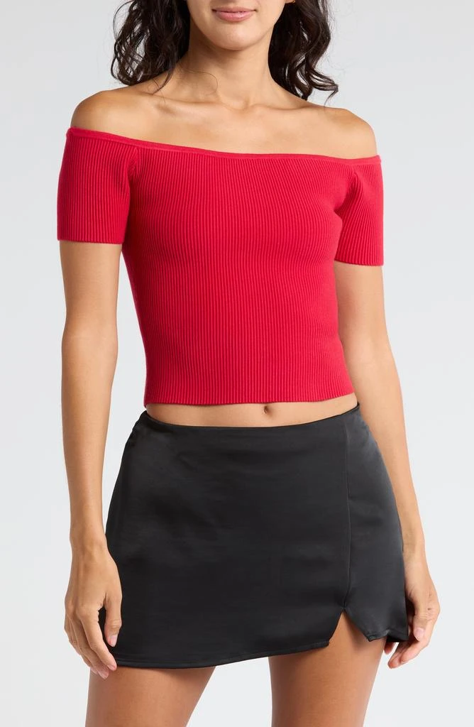 Abound Compact Off the Shoulder Sweater Top 1