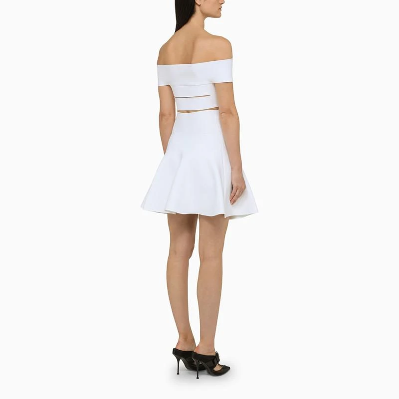 Alexander McQueen White short dress with cut out 4