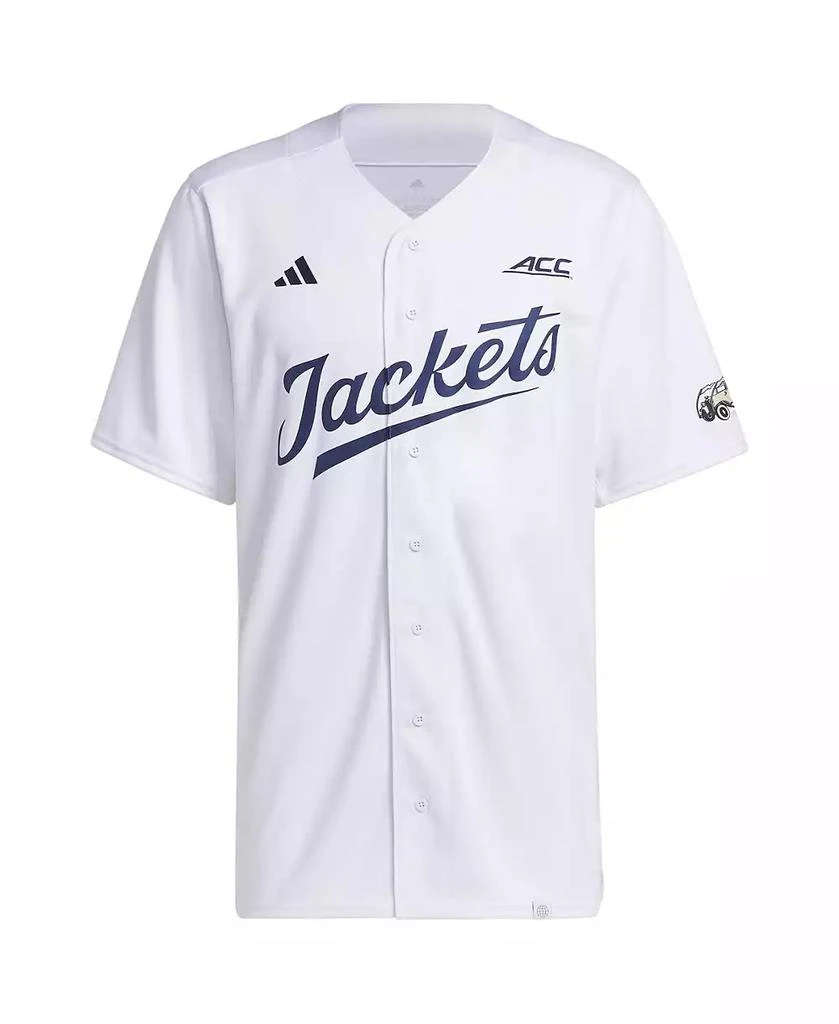 Adidas Men's White Georgia Tech Yellow Jackets Team Baseball Jersey 3
