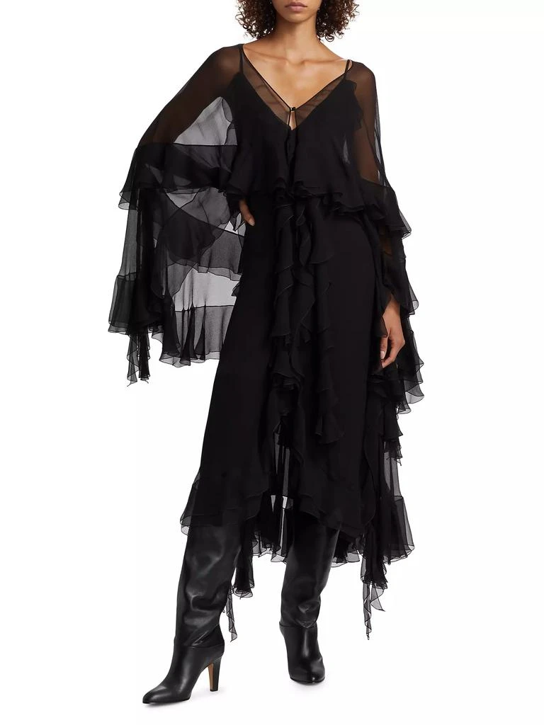 Chloé Ruffled Silk Chiffon Maxi Dress 3