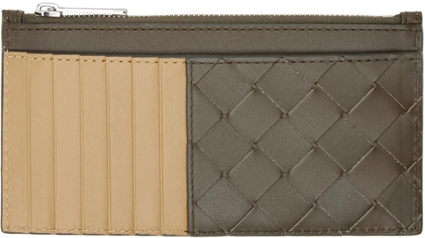 Bottega Veneta Brown
Tan Intrecciato Long Zippered Card Holder