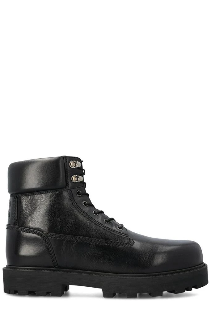 Givenchy Givenchy Lace-Up 4G Logo Debossed Ankle Boots 1