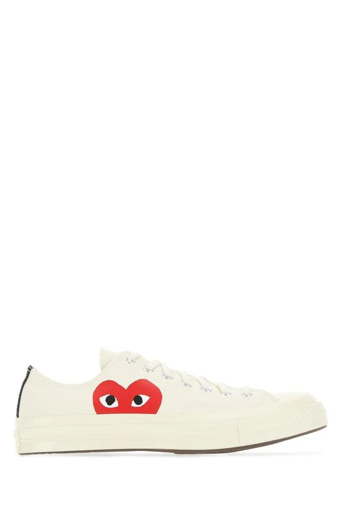 Comme des Garcons Ivory canvas Comme Des Garçons X Converse sneakers