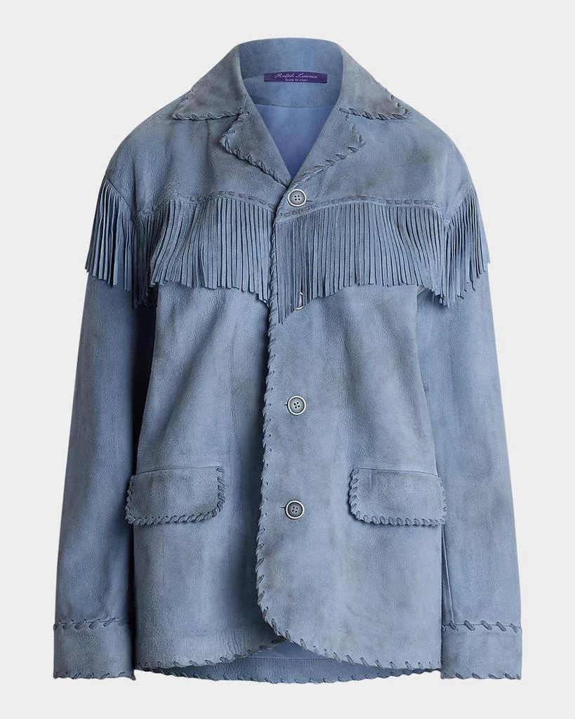 Ralph Lauren Rennie Rustic Suede Fringe Jacket 1