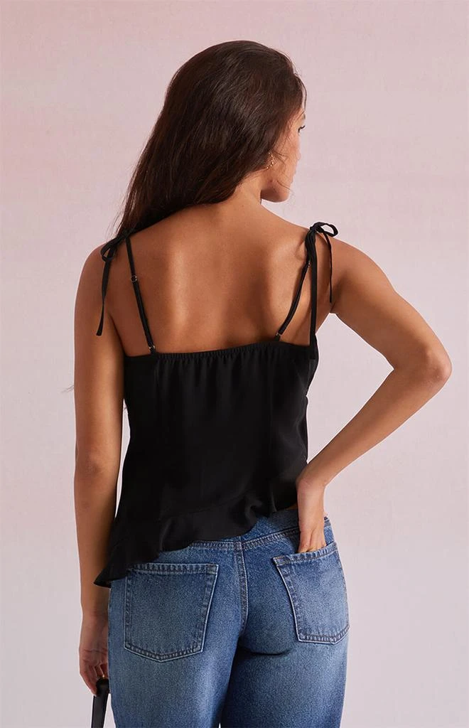 KENDALL & KYLIE Jessie Asymmetrical Lace Trim Tank Top 3