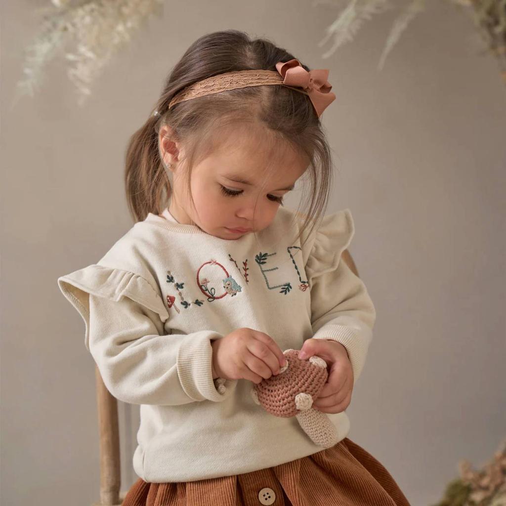 Elegant Baby Elegant Baby - Rainy Day Loved Flutter Sleeve Pullover