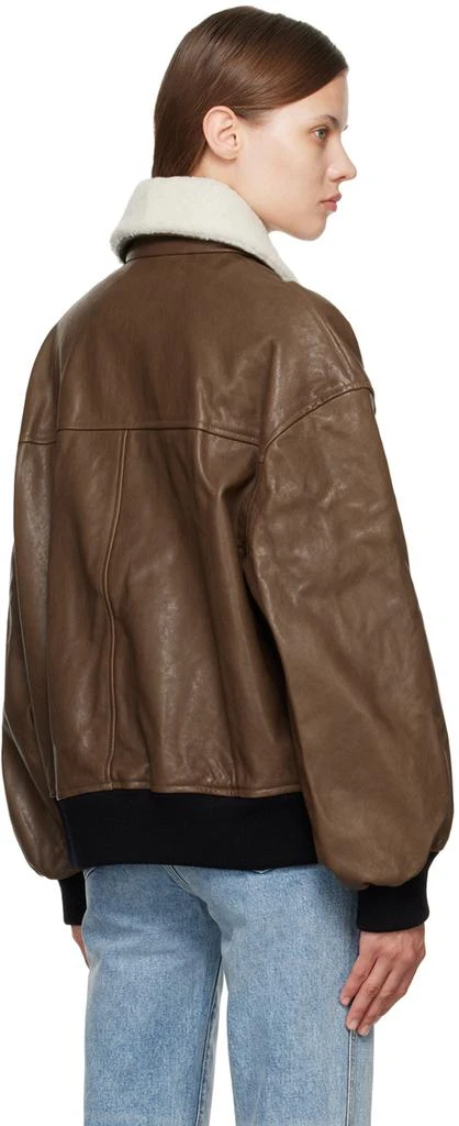 Khaite Brown 'The Shellar' Leather Jacket 3