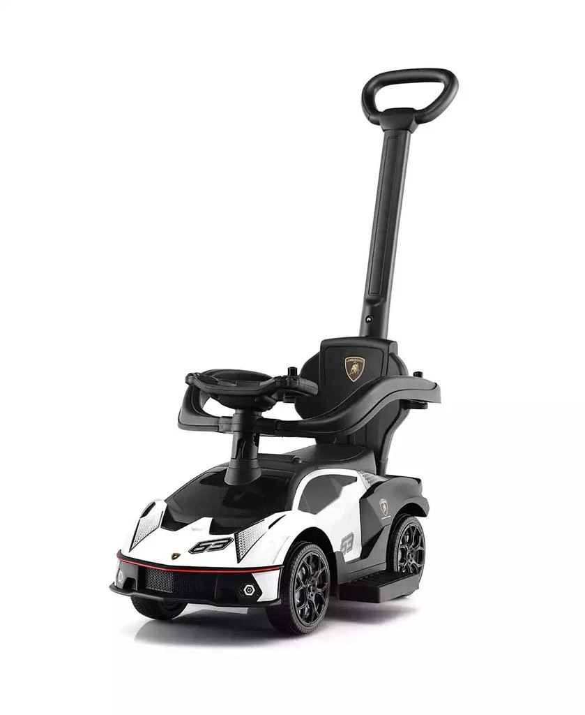 Gymax 3-in-1 Licensed Lamborghini Ride on Push Car Stroller Sliding Car w/ Sound