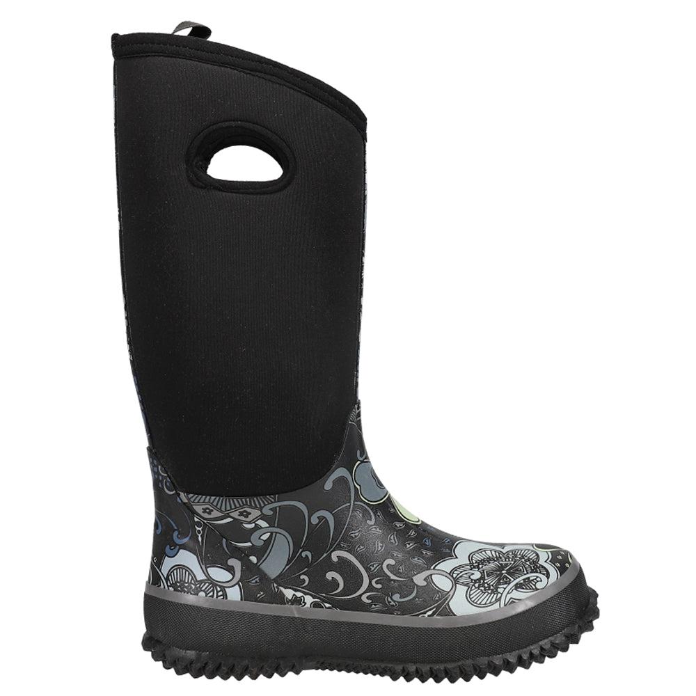 Roper Barnyard 12 Inch Floral Round Toe Rain Boots