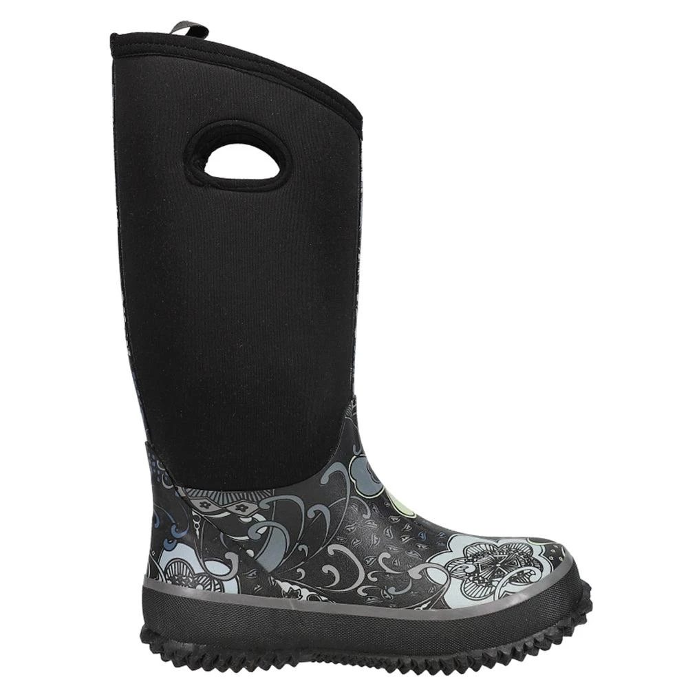 Roper Barnyard 12 Inch Floral Round Toe Rain Boots 1