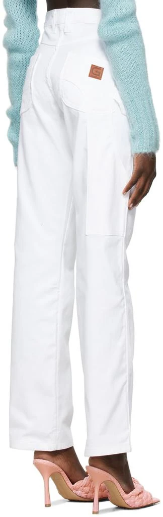 Danielle Guizio White Classic Carpenter Jeans 3