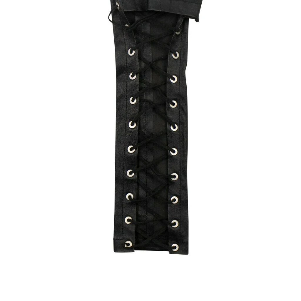 Unravel Project Leather Lace Up Skinny Pants - Black 4