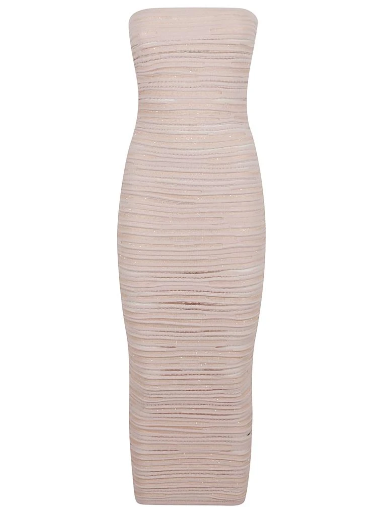 Balmain Bustier Glittered Midi Dress 1