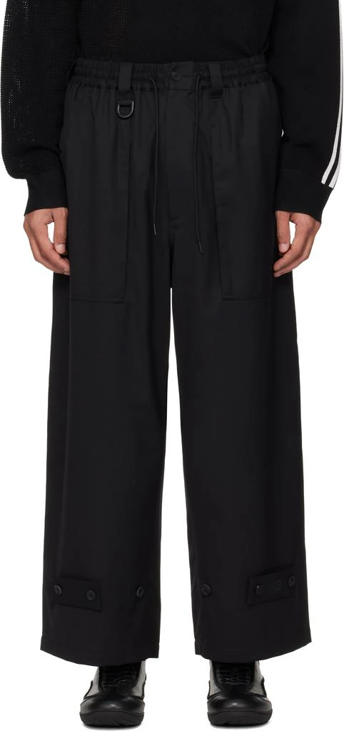 Y-3 Black Sport Uniform Wide Leg Trousers