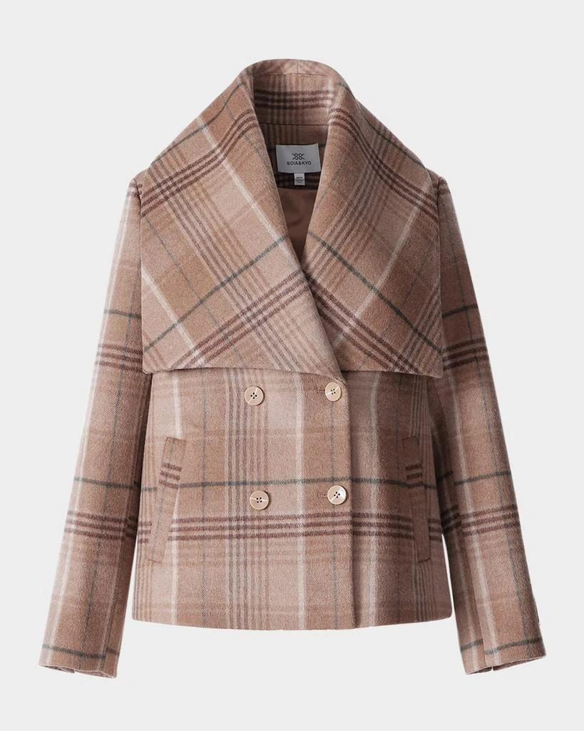 Soia & Kyo Tala-P Plaid Wool-Blend Coat 1