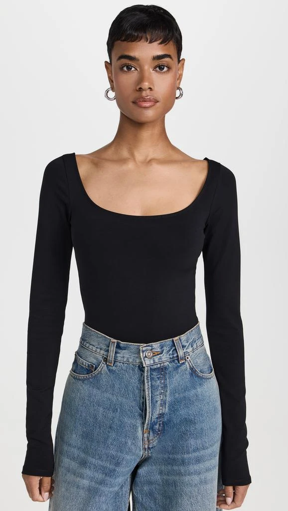 REDONE Scoop Neck Thong Bodysuit 6