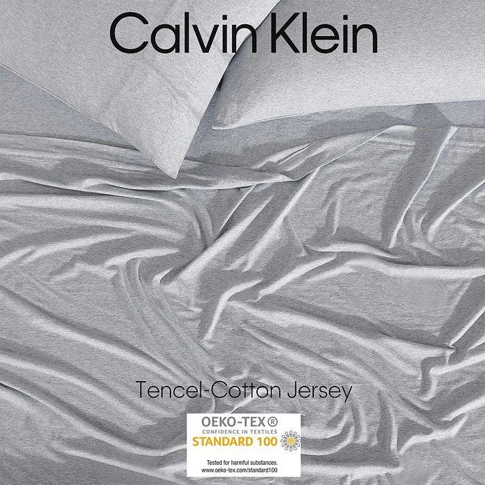 Calvin Klein Modern Cotton Blend Melange Jersey 4 Piece Sheet Set, Queen 7